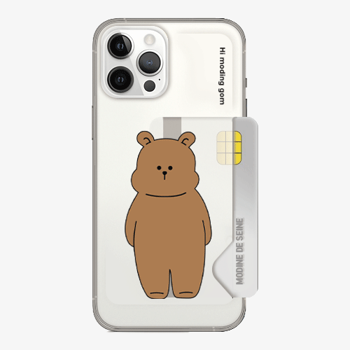[카드수납 투명하드] 하이 모딩곰(2color)